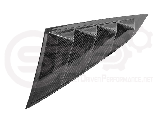 2024-UP FORD MUSTANG S650 | CARBON FIBER SIDE QUARTER WINDOW LOUVER SUN SHADE COVER